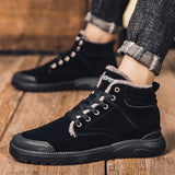 Ankle Boots, Men's Winter Warm Plush Shoes