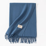 Pure Color Artificial Cashmere Scarf, Women's Winter High-grade Shawl