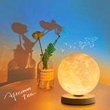 Creative 3D Magnetic Floating Levitating Moon Lamp, Touch Control 3 Color Moon Lunar Night Light for Home Office Room Decor