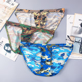 Camouflage Convex, Men's Triangle Underpants, Comfortable Breathable, Low Waist Sexy Briefs