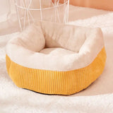 Durable Washable Cat Sofa Bed, Cozy Circular Kennel Calming Pet Basket, Kitten Puppy Crate Nest for Sleeping