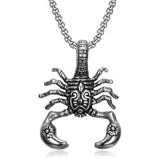 Gothic Vintage Stainless Steel, Scorpion Pendant Necklace