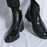 Men's Fashion, Thick Sole Mid Top Work Shoes