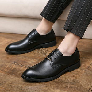 Men's Business Formal, Classic Round Head Leisure, Leather Shoes