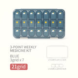 Pill Organizer, 1 Week Sealed Box, 21 or 28 Compartments