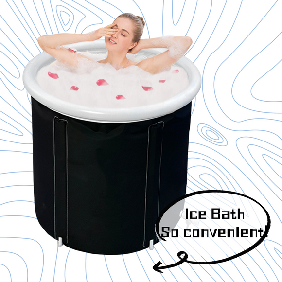 Portable Ice Baths Inflatable Air Ring PVC Bath Bath Household Bath Tub Holder Foldable Bath Tub for Recovery Therapy Outdoor