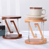 Suspension Shelf Wooden Decoration Tension, Home Decor Stand with Chains
