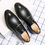 Men's Business Formal, Classic Round Head Leisure, Leather Shoes