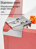 Stainless Steel Woodworking Right Angle Clip, Photo Frame and Picture Frame Quick Fixing 90-degree Clamp