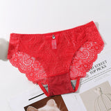 Transparent European and American Women's Fashion, Embroidered Panties (Pack of 2)