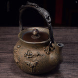 Japanese Home Furnishing, Cast Iron Teapot, Gift Handmade Antique Iron Kettle