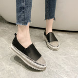 New Round Head, Rhinestone Flat Shoes