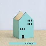 Cute Pen Holder with Wooden Room Type Desktop