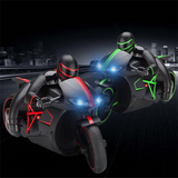 2.4GHz Mini RC Toy Motorcycle with Cool Light, High Speed Remote Control Motorbike Model, Drift Motor Toys for Kids