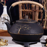 Japanese Cast Iron Teapot, Peony Tea-set