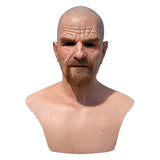 Old White Man Mask, Bald Latex Headgear, Halloveen Cosplay Funny Props