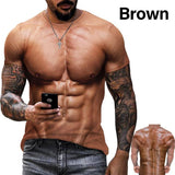 Summer Fashion Muscular Man, 3D Digital Print T-shirt