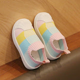 Little Yellow Duck Flying Woven Net Shoes Shell Toe Color Matching Casual Shoes