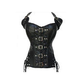 Punk PU Corset Leather Halter