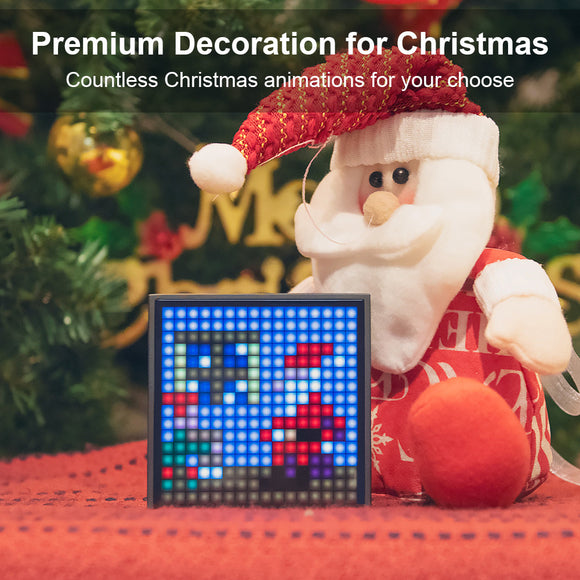 Bluetooth Portable Speaker with Clock, Alarm Programmable LED Display for Pixel Art Creation, Unique Gift