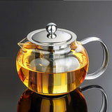 Thickened Flower Teapot, Heat Resistant Glass Kettle