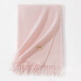 Pure Color Artificial Cashmere Scarf, Women's Winter High-grade Shawl