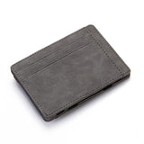 PU Creative Magic Flip Card Holder Men's Lady's Wallet Zipper Coin Short Purse