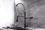 Brass Double Handle Pull-out Faucet