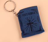 Mini Holy Bible Keychain, Religious Christian Jesus Cross Key Chain, Women's Prayers God Bless Gift Souvenirs Keyring