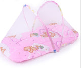 Portable Foldable Baby Kids Infant Bed, Dot Zipper Mosquito Net, Sleeping Cushion Tent