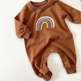 Autumn and Winter One-piece Rainbow Baby Romper