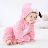 Flannel Hooded Baby Bodysuit