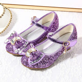 Girls' High Heel, Rhinestone Bow Princess Shoes