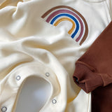 Autumn and Winter One-piece Rainbow Baby Romper