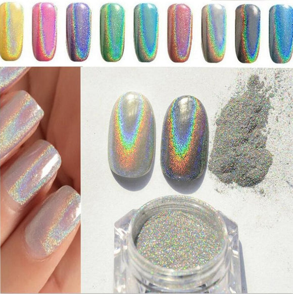 Nail Rainbow Laser Mirror Powder