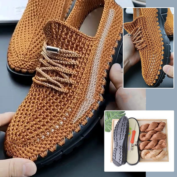 DIY Material Bag to Carve-out Handwoven Breathable Shoes