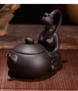 Purple Clay Teapot, Kung Fu Handle Pot