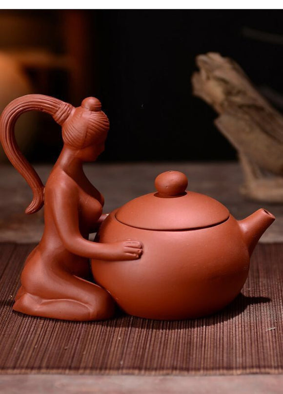 Purple Clay Teapot, Kung Fu Handle Pot