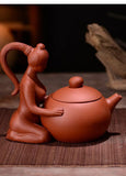 Purple Clay Teapot, Kung Fu Handle Pot