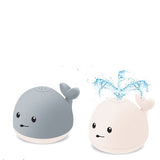 Baby Cute Cartoon Whale Floating Spraying Water Bath Toys with Light Music, LED Children Playing Activity Tools