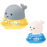 Baby Cute Cartoon Whale Floating Spraying Water Bath Toys with Light Music, LED Children Playing Activity Tools