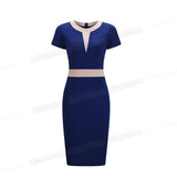 Work Office Ladies Pencil Sleeveless Clothes Dress for Women