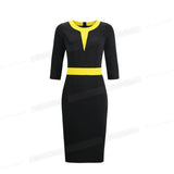 Work Office Ladies Pencil Sleeveless Clothes Dress for Women