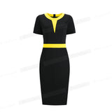 Work Office Ladies Pencil Sleeveless Clothes Dress for Women