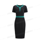 Work Office Ladies Pencil Sleeveless Clothes Dress for Women