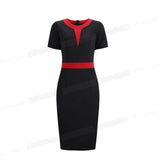 Work Office Ladies Pencil Sleeveless Clothes Dress for Women