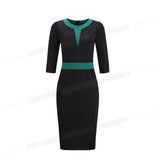 Work Office Ladies Pencil Sleeveless Clothes Dress for Women