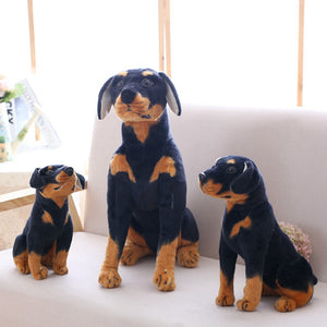 Simulation Rottweiler Dog Doll Plush Toy