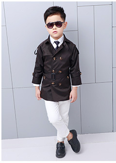 Boys' Windbreaker Casual Mid-Length Coat, Children's Clothing