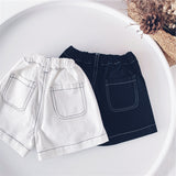 Spring and Summer Boys and Girls' Jeans, New Hot Children's Casual Five-point Baby Pants